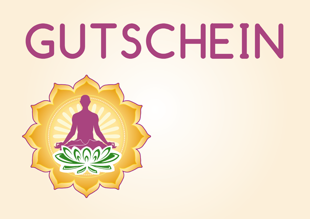 Gutschein Meditierender auf Lotusblume