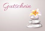 Gutschein Steine und Orchideenblüte