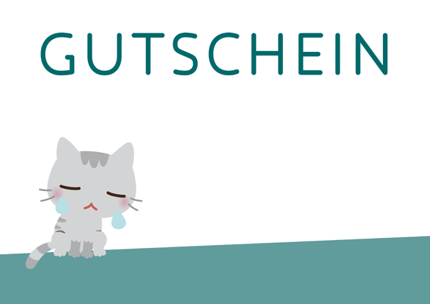 Gutschein weinende Katze