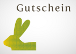 Gutschein grüner Hasenkopf