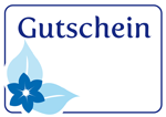 Gutschein blaue Blume