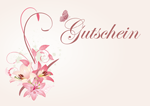 Gutschein Blumen uns Schmetterlinge