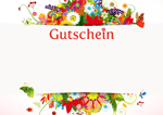 Gutschein bunte Blumen