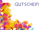 Gutschein buntes Muster