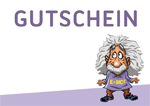 Gutschein Einstein mit Formel E=mc?