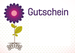 Gutschein lila Sonnenblume