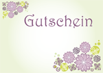 Gutschein Blumen in den Ecken